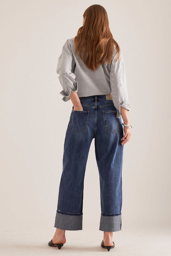 Slide View: 2: Pistola Ryder High-Rise Cuffed Straight-Leg Jeans