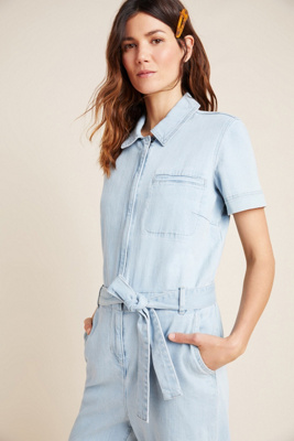 ella moss collared denim jumpsuit