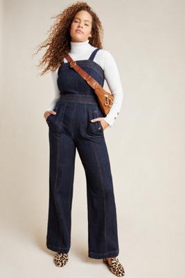 anthropologie denim jumpsuit