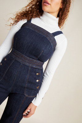 ella moss collared denim jumpsuit