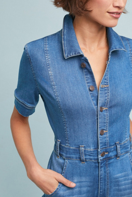 ella moss collared denim jumpsuit