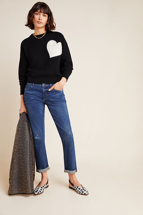 Slide View: 1: Pilcro Mid-Rise Slim Boyfriend Jeans