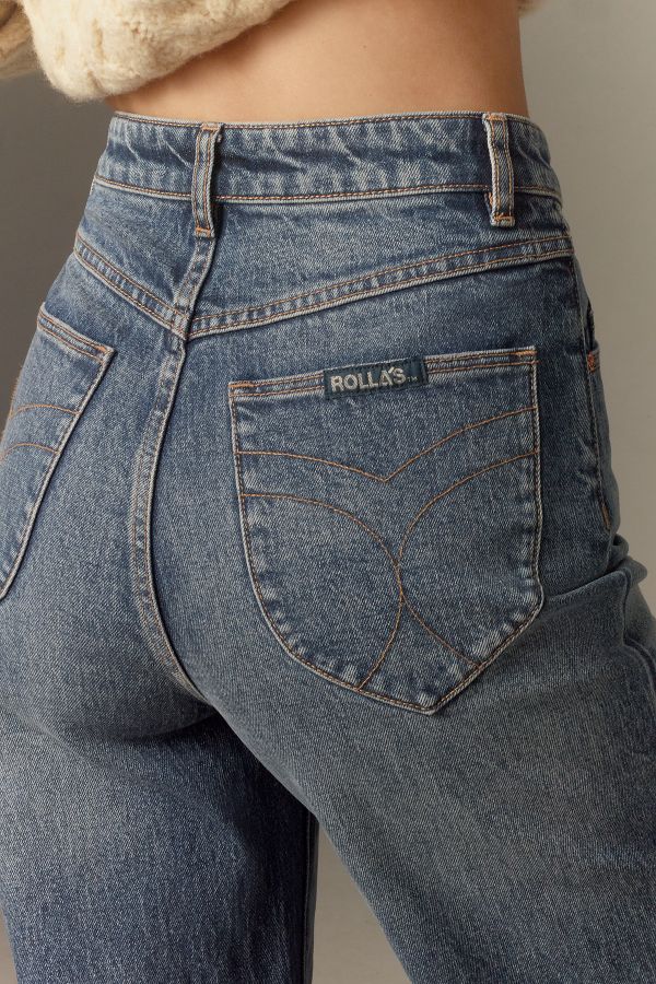 Slide View: 3: Rolla's Sailor Scoop High-Rise Crop Jeans