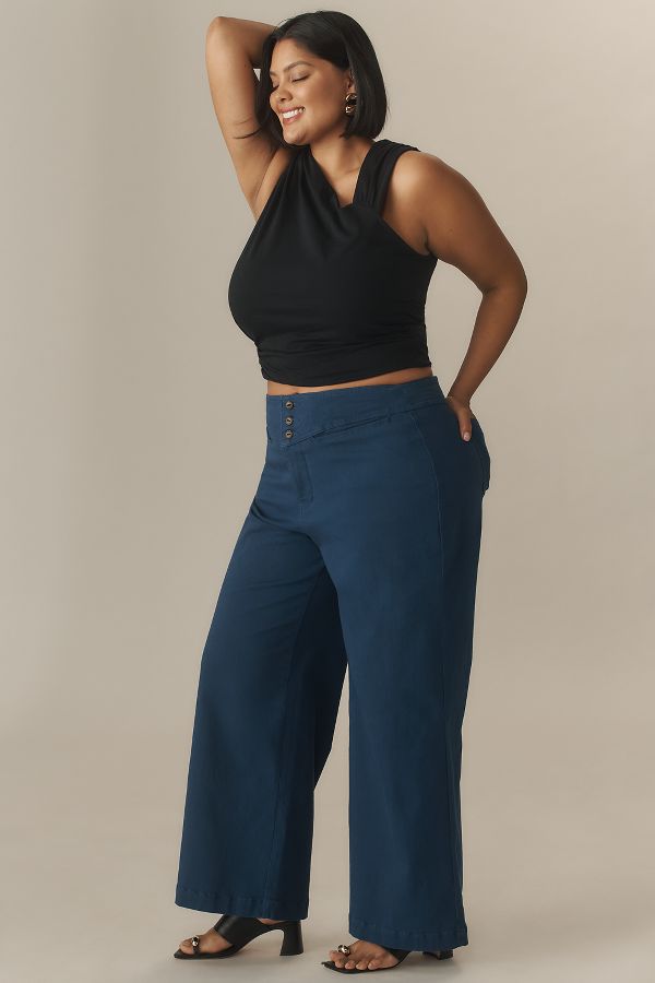 Slide View: 4: Universal Standard Plus Charlie High-Rise Wide-Leg Jeans