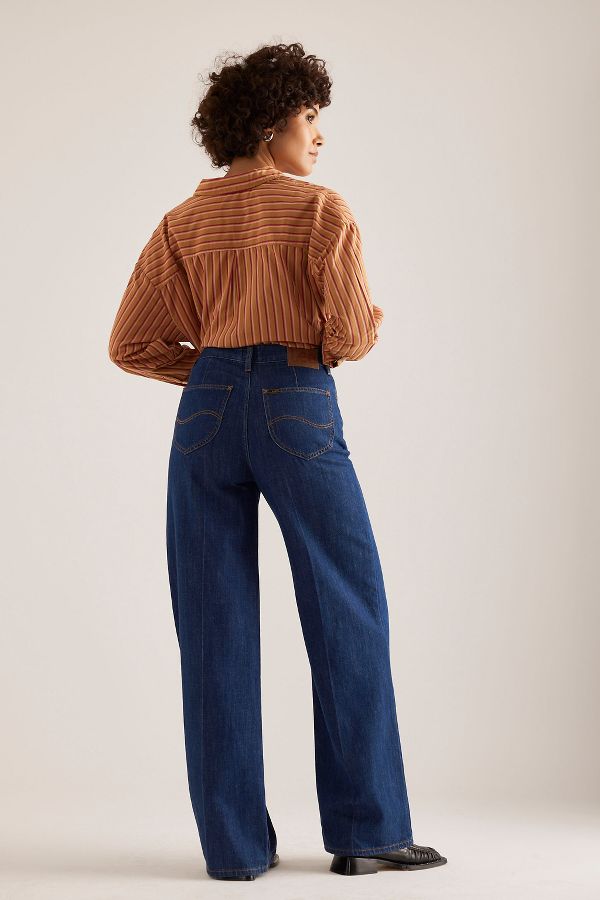 Slide View: 2: Lee Stella High-Rise A-Line Jeans