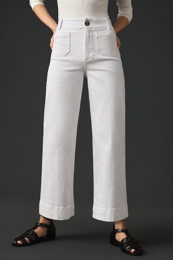 Slide View: 3: The Colette Cropped Wide-Leg Jeans by Maeve