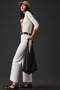 Slide View: 5: The Colette Cropped Wide-Leg Jeans by Maeve