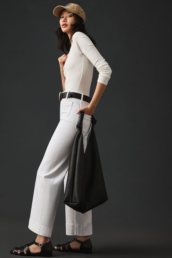 Slide View: 5: The Colette Cropped Wide-Leg Jeans by Maeve