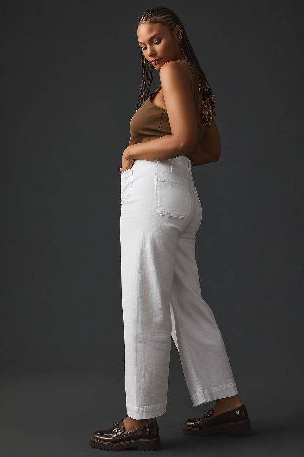 Slide View: 13: The Colette Cropped Wide-Leg Jeans by Maeve