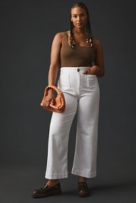 Slide View: 9: The Colette Cropped Wide-Leg Jeans by Maeve