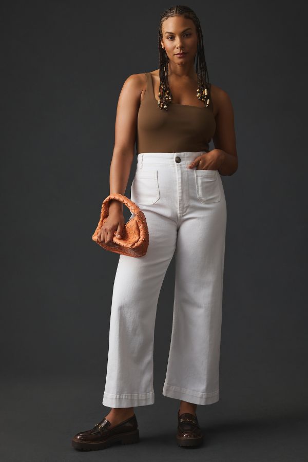 Slide View: 9: The Colette Cropped Wide-Leg Jeans by Maeve