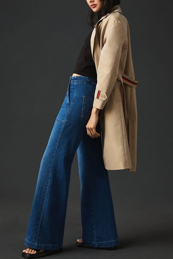 Slide View: 5: The Kit High-Rise Wide-Leg Utility Trouser Jeans by Pilcro