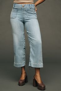 Slide View: 12: The Colette Cropped High-Rise Wide-Leg Jeans by Maeve