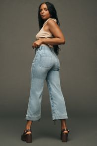 Slide View: 14: The Colette Cropped High-Rise Wide-Leg Jeans by Maeve