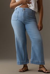 Slide View: 6: The Colette Cropped High-Rise Wide-Leg Jeans by Maeve