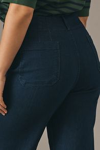 Vista de diapositivas: 8: Los Jeans Colette de Pierna Ancha Cortos de Mezclilla por Maeve