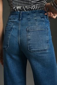 Slide View: 5: The Colette Denim Cropped Wide-Leg Jeans by Maeve