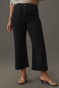 Slide View: 12: The Colette Denim High-Rise Cropped Wide-Leg Jeans by Maeve