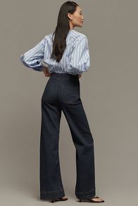 Slide View: 4: The Colette Full-Length Wide-Leg Jeans by Maeve