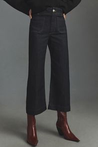 Slide View: 2: The Colette Cropped Wide-Leg Jeans by Maeve