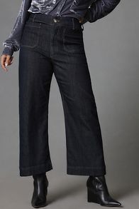 Slide View: 7: The Colette Cropped Wide-Leg Jeans by Maeve