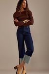 Thumbnail View 6: The Scotty Cuffed High-Rise Straight-Leg Jeans by Pilcro