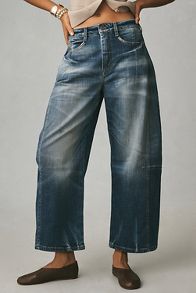 Slide View: 2: The Kenna Mid-Rise Heritage Barrel Jeans by Pilcro