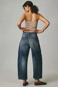 Slide View: 3: The Kenna Mid-Rise Heritage Barrel Jeans by Pilcro