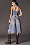 Thumbnail View 6: Pilcro Pleated Culotte Mid-Rise Wide-Leg Jeans