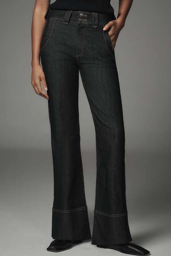 Slide View: 2: Pilcro Hochbund Bootcut Jeans