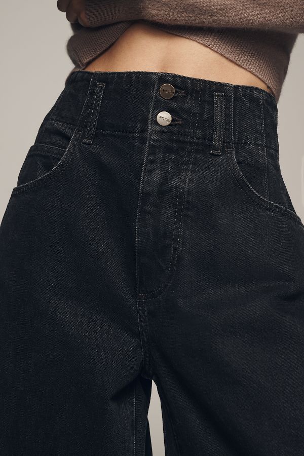 Slide View: 4: Pilcro Doppelknopf Taille Hohe Taille Weites Bein Jeans