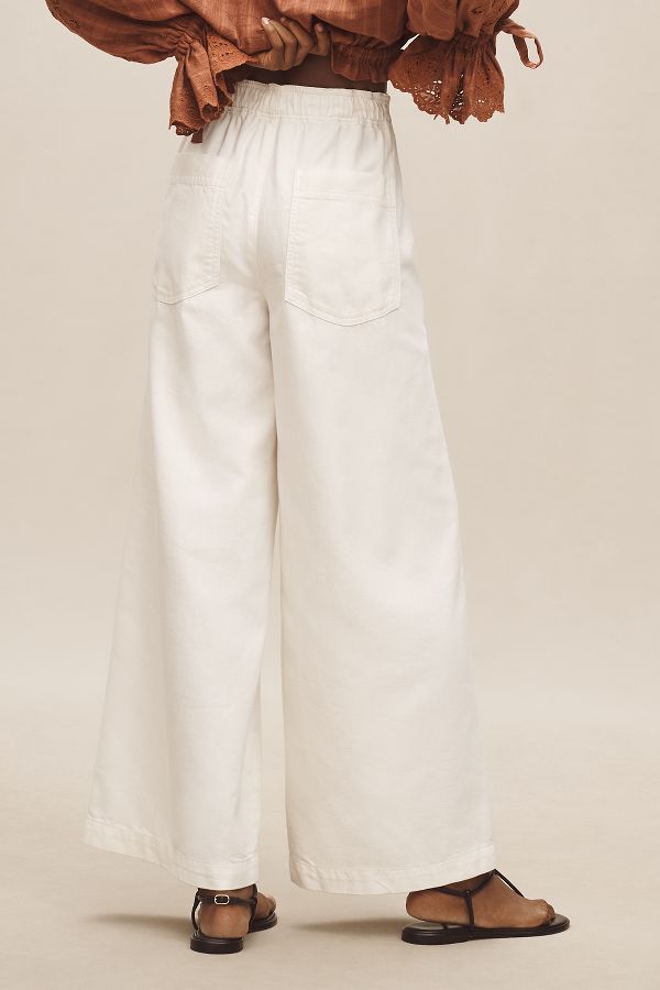 Slide View: 2: Pilcro PJ Pull-On High-Rise Wide-Leg Jeans