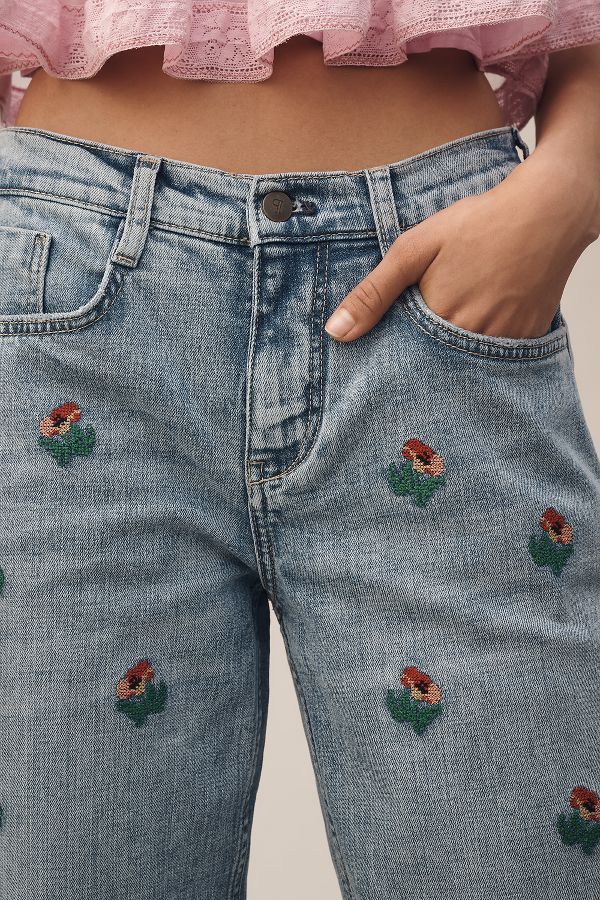 Slide View: 5: Jeans Boyfriend Décontractés Taille Haute Baggy Slim Pilcro