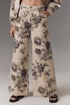 Thumbnail View 2: The Leon Double Hem High-Rise Wide-Leg Cuffed Jeans by Pilcro: Floral Edition