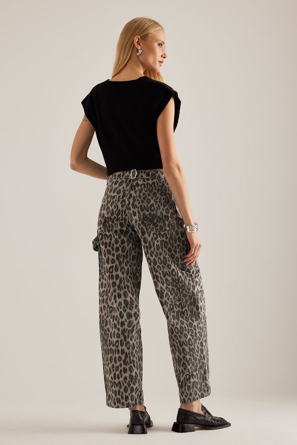 Slide View: 2: Damson Madder Drew Leopard Cargo Jeans