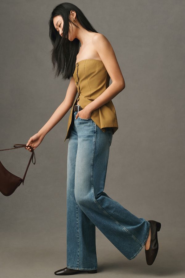 Slide View: 5: AMO Sabine Mid-Rise Wide-Leg Jeans