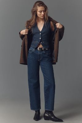 AMO Billie Mid-Rise Straight-Leg Jeans