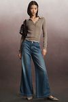 Thumbnail View 1: AMO Edith Trouser Mid-Rise Wide-Leg Jeans