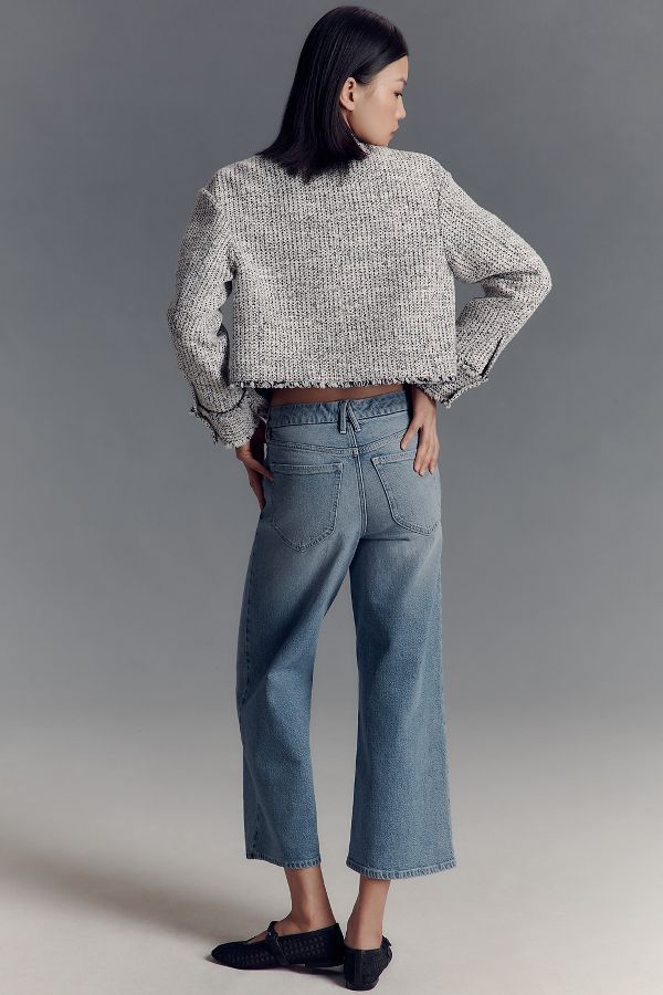 Slide View: 3: Good American x Anthropologie Good Waist High-Rise Palazzo Crop Jeans