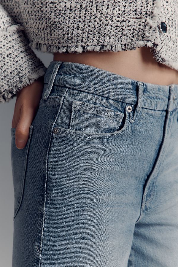 Slide View: 4: Good American x Anthropologie Good Waist High-Rise Palazzo Crop Jeans