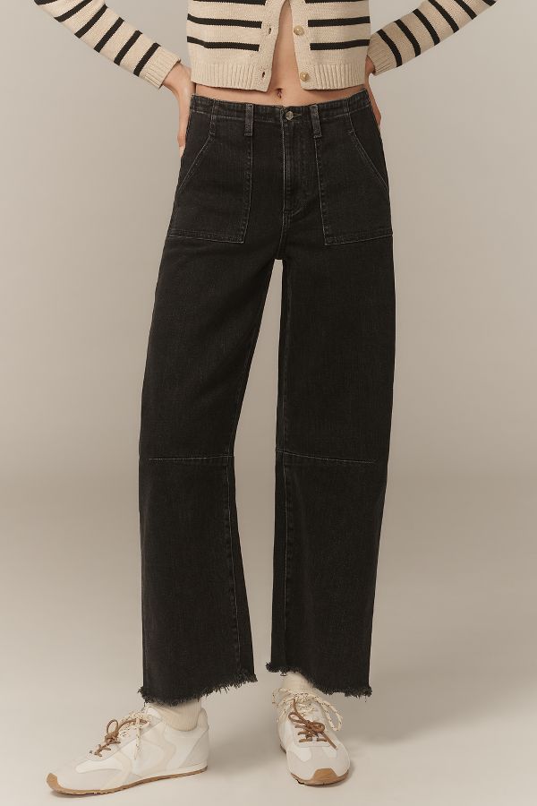 Slide View: 2: Le Jean Utility Soft Barrel Mid-Rise Jeans