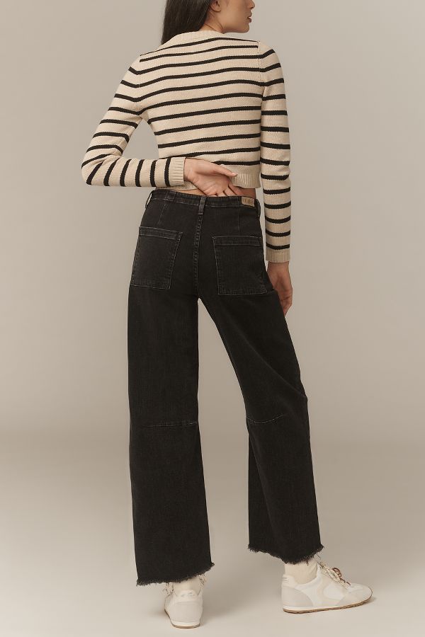 Slide View: 3: Le Jean Utility Soft Barrel Mid-Rise Jeans