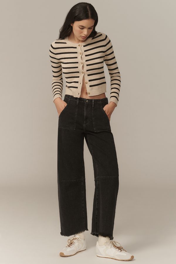 Slide View: 1: Le Jean Utility Soft Barrel Mid-Rise Jeans