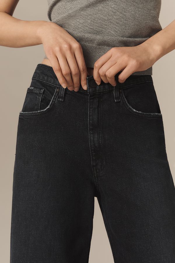 Slide View: 4: Hudson Jodie Cuffed High-Rise Wide-Leg Jeans