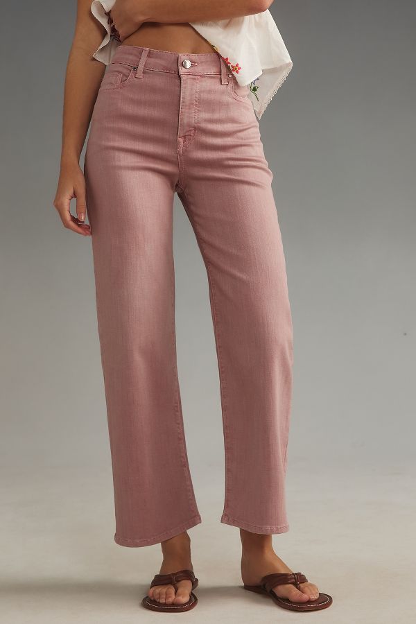 Slide View: 2: Fidelity Malibu Mid-Rise Crop Wide-Leg Jeans