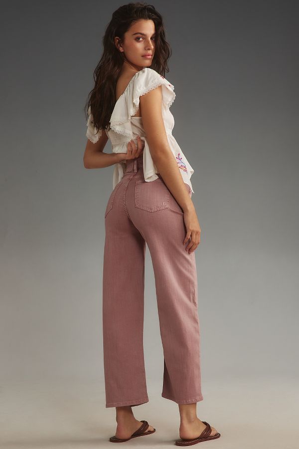 Slide View: 3: Fidelity Malibu Mid-Rise Crop Wide-Leg Jeans