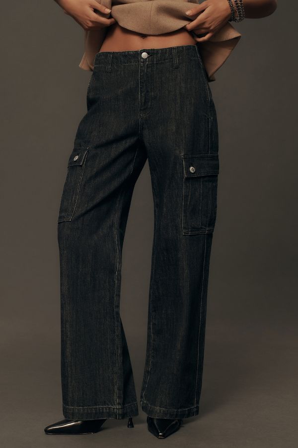 Slide View: 2: Current/Elliott Kickstart Cargo Trouser Jeans