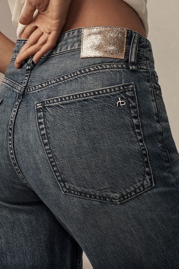 Slide View: 3: rag & bone Featherweight Logan High-Rise Straight Jeans