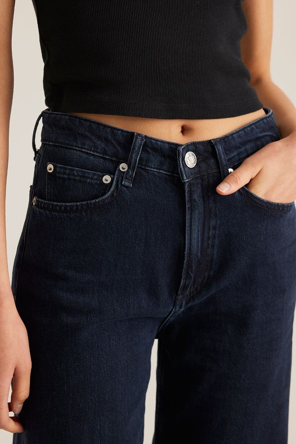 Slide View: 3: Jeans Rag & Bone Logan Taille Mi-Haute Jambes Larges