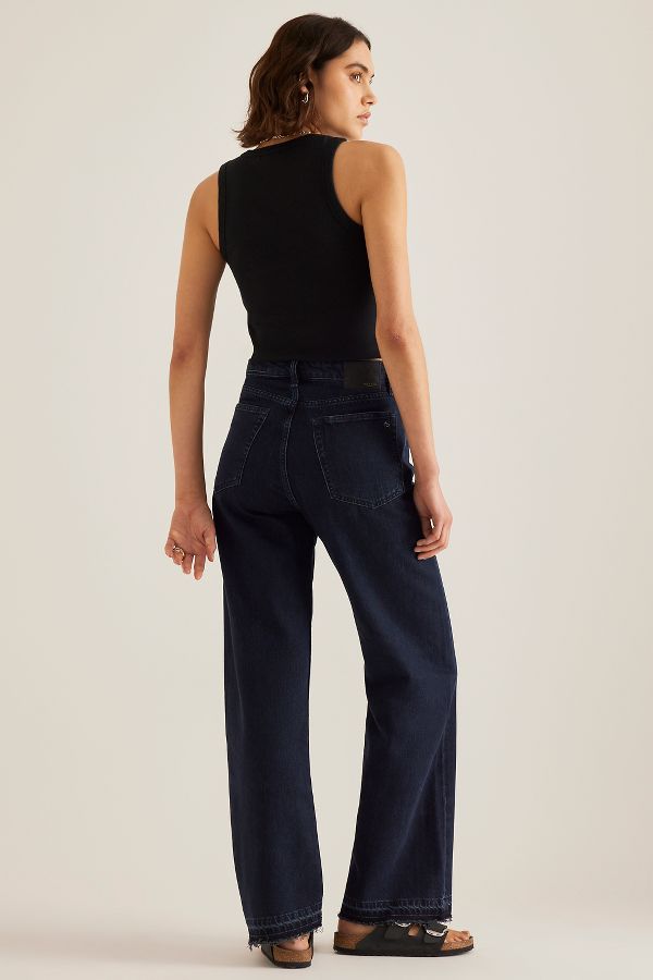 Slide View: 2: Jeans Rag & Bone Logan Taille Mi-Haute Jambes Larges